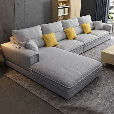 Luxury Home Living Room Sectional Sofa Set 180*318*90CM Cloth Corner Fabric