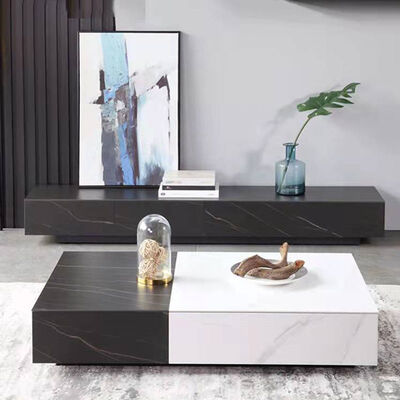 American Style Luxury Center Table 130*80*26 Cm Wrought Iron Marble