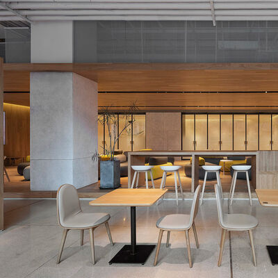 75cm Square Solid Wood Dining Table And 4 Chairs Plywood Coffee Shop