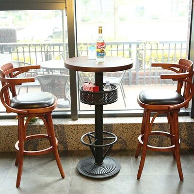 Tall Wooden Breakfast Bar Table 1200 X 600mm 60cm European Style