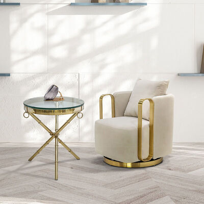 Leather Single Seater Armchair White Accent Apartment Villa Hotel Living Room