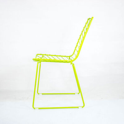 Leaf Shaped Wire Mesh Dining Chairs Stacking Diamond Seat Cushion Unikideas