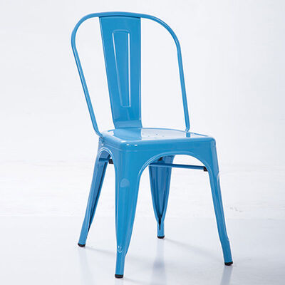 Colourful Restaurant Metal Frame Dining Chairs Vintage Lightweight 43cmx44cmx85cm