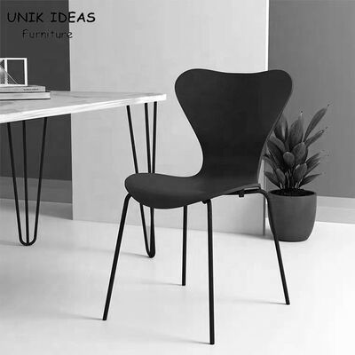 سعر جيد Rustic Pp Metal Leg Dining Chairs Colorful Nordic Black Stackable الانترنت