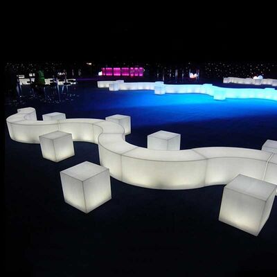 سعر جيد Luxury Fashionable Bar Bench Seating LED Night Club Glow Party Sofa الانترنت