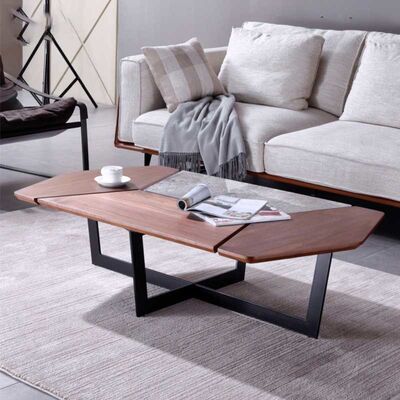 سعر جيد Minimalist Style Luxury Center Tables Retro Unique Shape Two Tone Color Palette الانترنت
