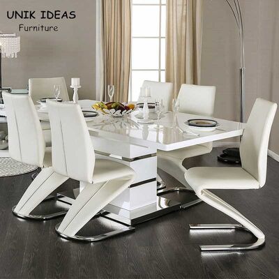 سعر جيد MDF Extendable Dining Table Set 6 / 8 Seat For Modern Apartment الانترنت