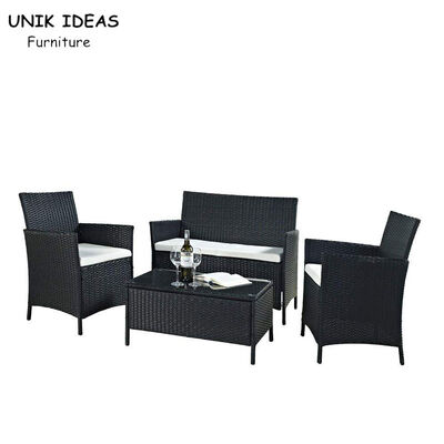 سعر جيد 4 Pieces Rattan Wicker Furniture Set Waterproof Outdoor Garden Furniture Set الانترنت