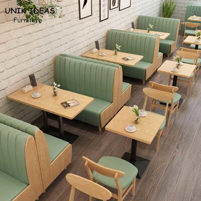 سعر جيد Double Side High Back Commercial Cafeteria Furniture Leather Restaurant Booth Seating الانترنت