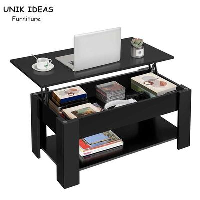 سعر جيد Multifunctional Lift Top Luxury Coffee Table Square Tea Center Table الانترنت