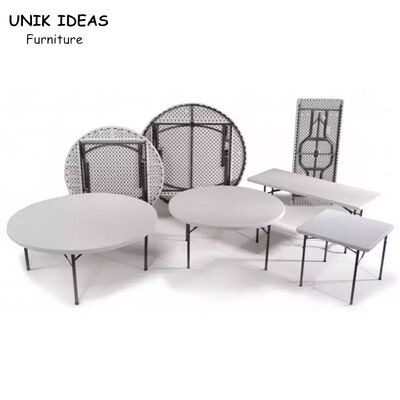 سعر جيد 5ft HDPE Plastic Round Table Foldable Portable For Outdoor Party Event الانترنت