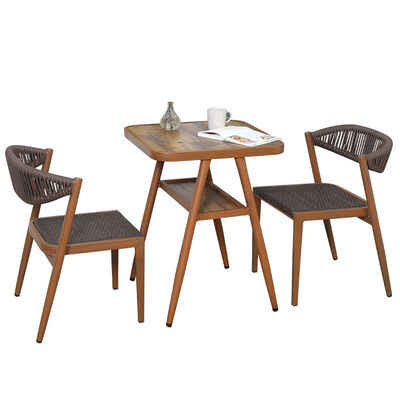 سعر جيد الأثاث الداخلي والخارجي التخزين توفير المساحة طاولة الحديقة الروتان والكراسي الانترنت