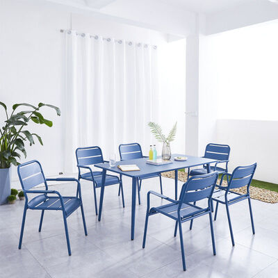 سعر جيد أثاث الشرفة الملونة الشرفة قابلة للتراكم الحديقة الخارجية طاولة القهوة والكرسي المقاومة للماء الانترنت