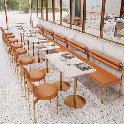 سعر جيد طاولة طعام ناعمة للشباب ومطعم خفيف مزيج من كرسي واحد معدني حديدي وأريكة مقعد الانترنت