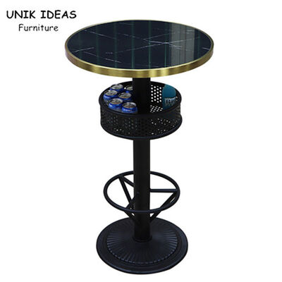 سعر جيد 2 Person Black Bistro High Top Table Sets Outdoor Metal Counter Wood Tall الانترنت