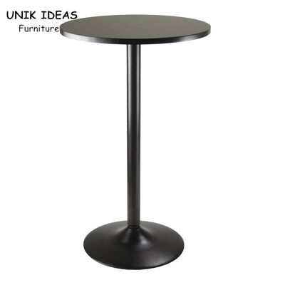 سعر جيد Counter Metal Bar Height Table Outdoor Black Round  23.7