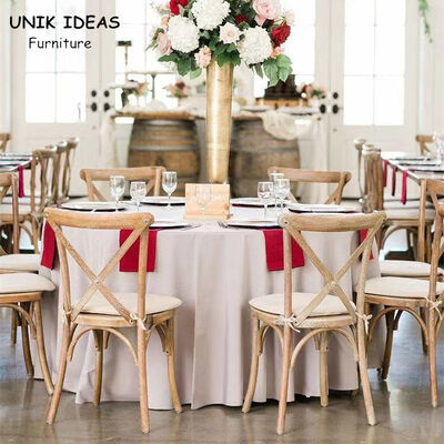 سعر جيد Wooden Crossback Chairs Wedding Hire Furniture Royal Fancy 42.5x43x88cm الانترنت