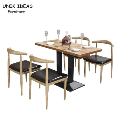 سعر جيد Commercial Restaurant Dining Table And Chairs 130CM 140CM 150CM Single Side Booth الانترنت