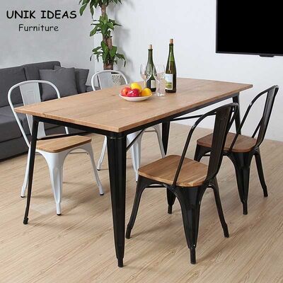 سعر جيد 90 X 90 4 Seater Retro Industrial Vintage Kitchen Table And Chairs Metal الانترنت
