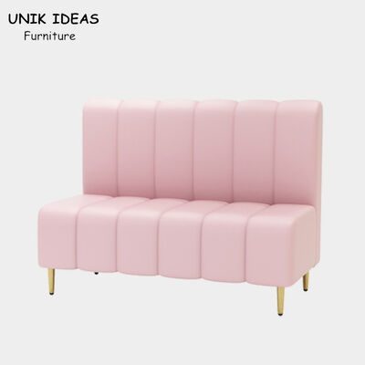 سعر جيد Cafe Banquette Commercial Booth Seating For Home Bar Pink Leather 120x65x85cm الانترنت