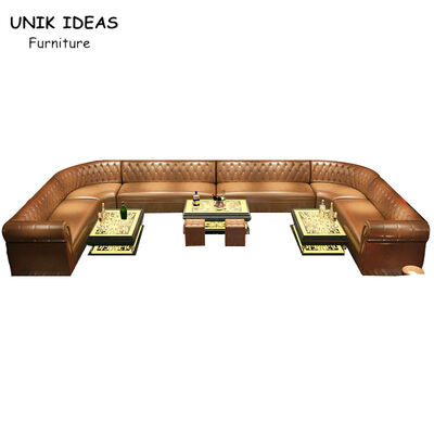 سعر جيد 3m Wide 12 Seater Custom U Shaped Club Lounge Sofa With Chaise Strip الانترنت
