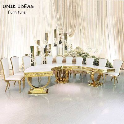 سعر جيد 48 Inch 6 X 30 MDF Church Banquet Tables Half Moon Shape Top Luxury Steel الانترنت