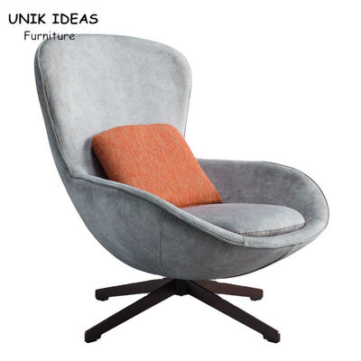 سعر جيد Children'S Lounge Gray Swivel Egg Chair Indoor With Cushion Leisure 90cm الانترنت