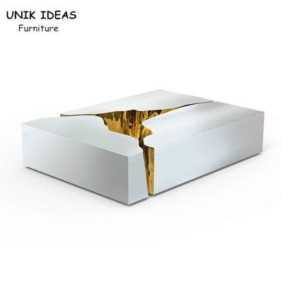 سعر جيد Modern White Black Stainless Steel Coffee Table Designs Metal Short 1100x700x340 الانترنت