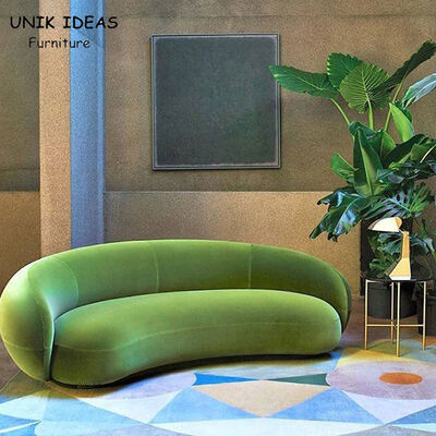 سعر جيد Half Moon Shaped Sectional Living Room Couch Sets With Recliners Long Booth 160cm الانترنت