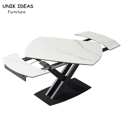 سعر جيد 2 Seater Small Extendable Dining Table And Chairs Black White Long Flexible Sets الانترنت