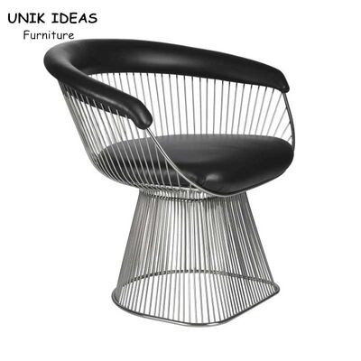 سعر جيد VIP White Black Metal Mesh Dining Chairs Outdoor Luxury Lounge Waiting Room الانترنت