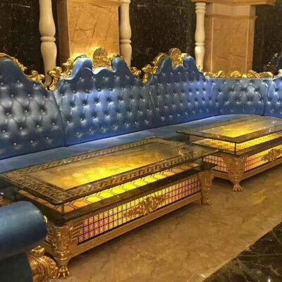 سعر جيد FRP Frame Leather Club Sofa Lounge Bar Classic Corner Disco Long Booth Sofa الانترنت