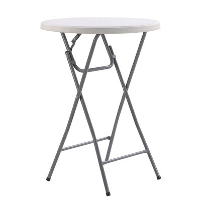 سعر جيد HDPE Plastic Folding Bar Height Bistro Table Portable Round For Party Event Cocktail الانترنت