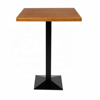 سعر جيد Fireproof Wooden Top Bistro Bar Tables Square NO Folded Dining Room Furniture الانترنت