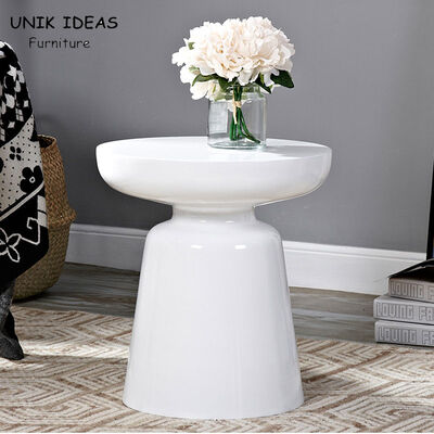 سعر جيد Nordic Light Fiberglass Side Table Round Luxury Style 40*45CM الانترنت