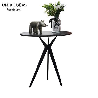 سعر جيد Round Shape Marble Top Side Table Metal Frame For Hotel Living Room الانترنت